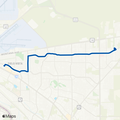 Sun Metro RC Poe Via Edgemere map