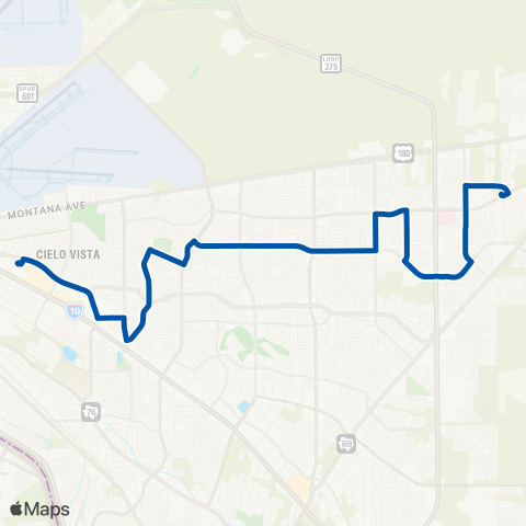 Sun Metro RC Poe Via Pebble HIls map