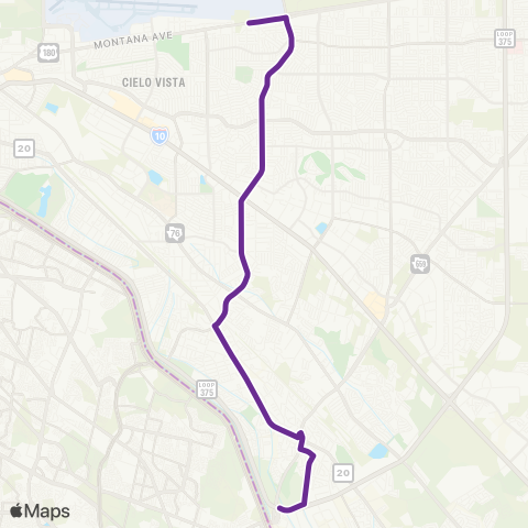 Sun Metro Zaragoza Bridge Circulator map