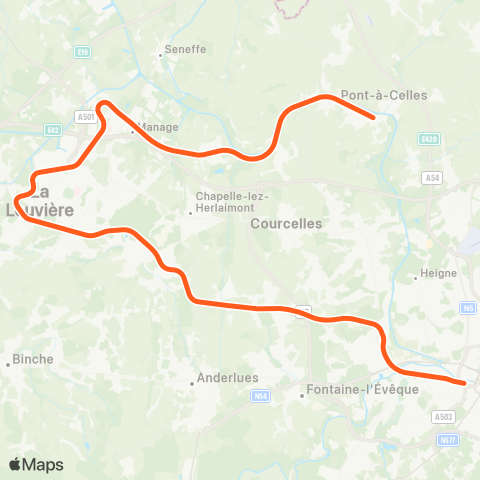 SNCB Luttre - - la Louvière-Sud map