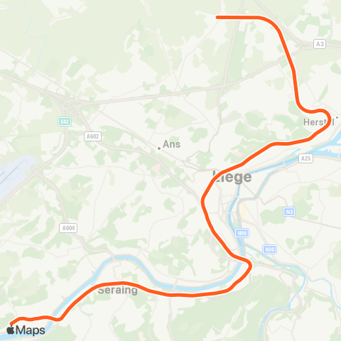 SNCB Liège-Guillemins - - Flémalle-Haute map