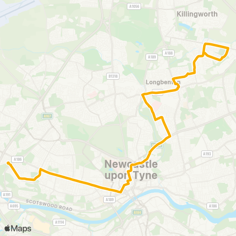 Stagecoach North East  map