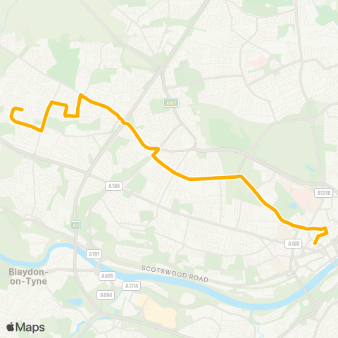 Stagecoach North East  map