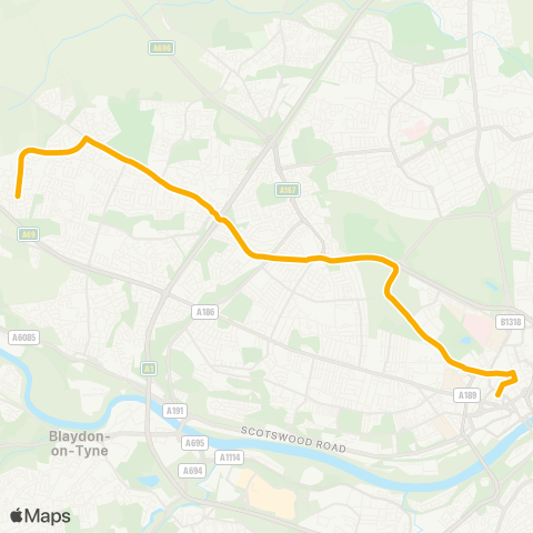 Stagecoach North East  map