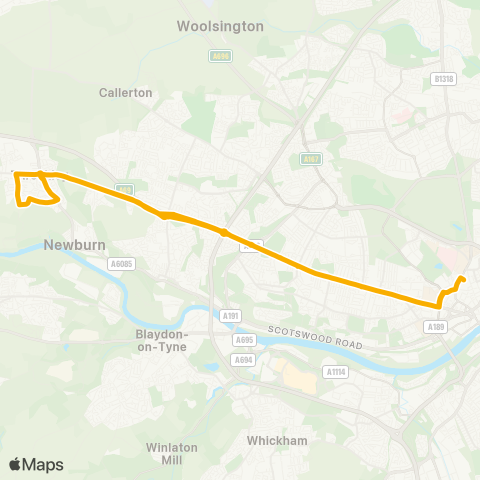 Stagecoach North East  map