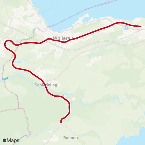 Schweizerische Südostbahn Biberbrugg - Pfäffikon SZ map