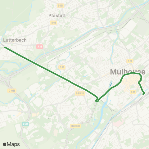 Soléa Lutterbach Gare - Gare Centrale map