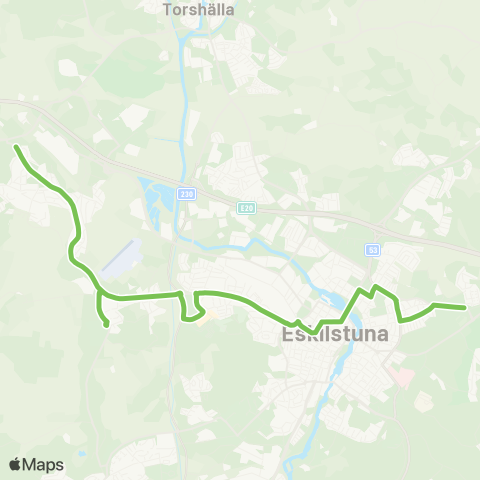 Sörmlandstrafiken Friidrottsarenan—Hemlaås map