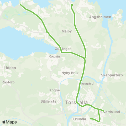 Sörmlandstrafiken Mälby—Östra Torget map