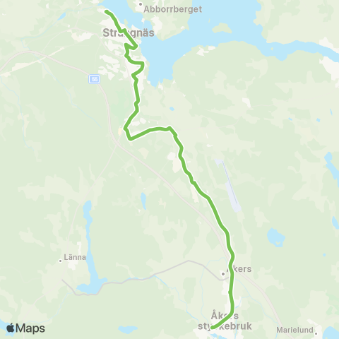 Sörmlandstrafiken Strängnäs Resecentrum—Åkers Styckebruk map