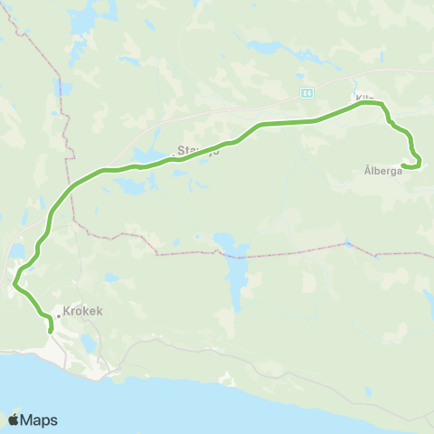 Sörmlandstrafiken Kolmårdens Station—Tintomaras Väg map