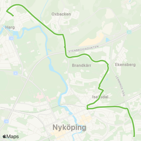 Sörmlandstrafiken Spindelplan—Aurore Holmbergs Väg map