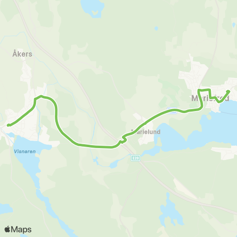 Sörmlandstrafiken Åkers Styckebruk—Mariefred Bstn map