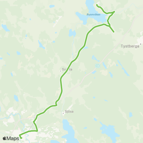 Sörmlandstrafiken Ökna Skola—Nyköping Bussterminal map