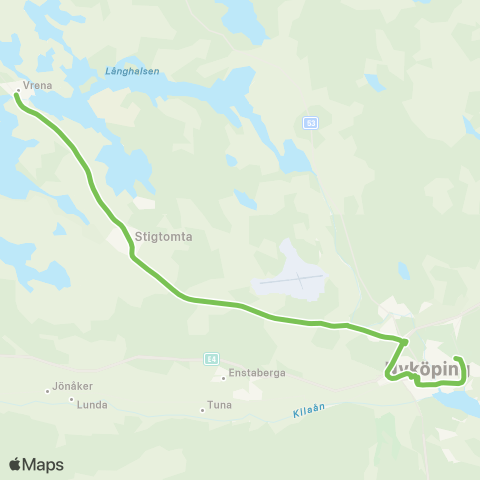 Sörmlandstrafiken Lennings Väg—Tängsta, Stigtomta map