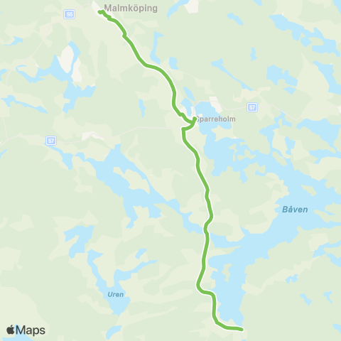 Sörmlandstrafiken Malmköping Busstation—Baggetorp map