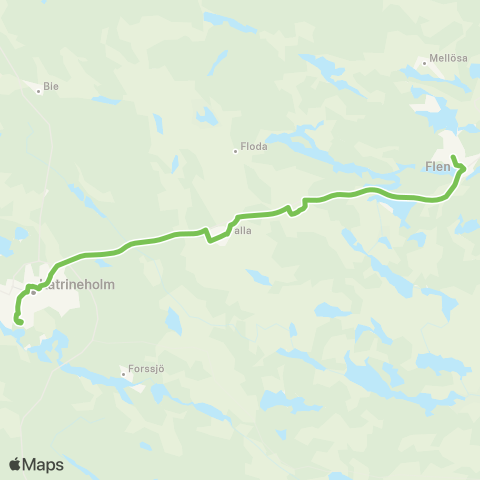 Sörmlandstrafiken Katrineholm Resecentrum—Flen Station map