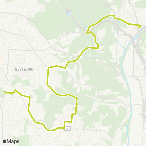 Metro SORTA Western Hills map