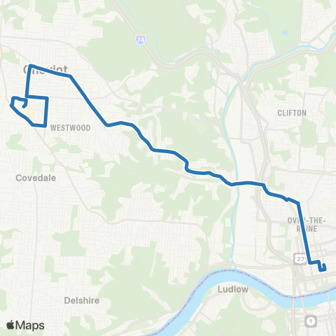 Metro SORTA Harrison Avenue map