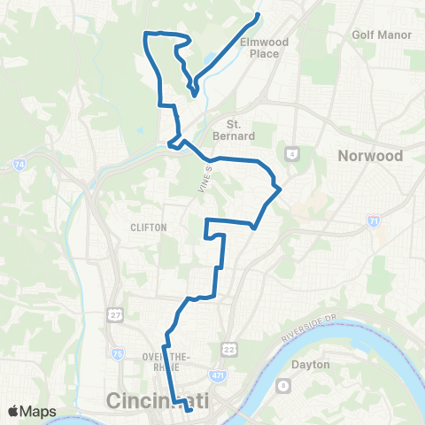 Metro SORTA Avondale map