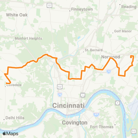 Metro SORTA Uptown Connector map