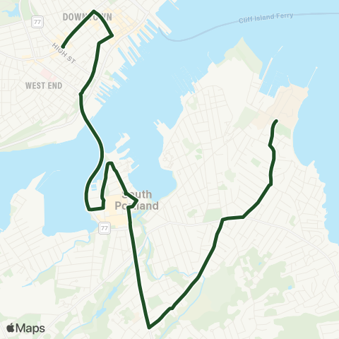 South Portland Bus Service Willard Square map