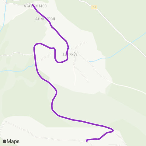 Transports du Pays des Écrins Puy-St-Vincent Station 1400 - Pré Sabeyran map