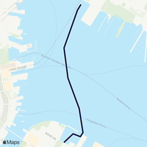 Seaport Ferry East Boston map