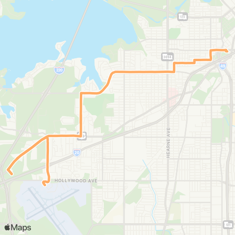 Sportran Lakeshore Drive map