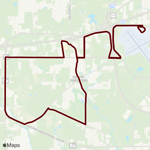 Sportran West Shreveport map