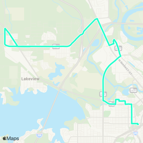 Sportran N. Market / MLK map