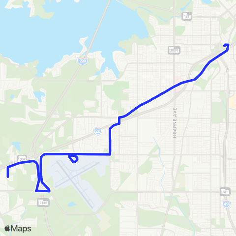 Sportran Greenwood / Pines map