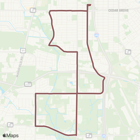 Sportran Kingston Loop map