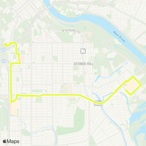 Sportran Kings Highway map