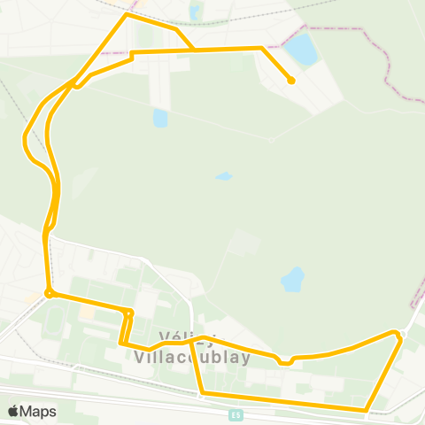 Vélizy Vallées Louvois↔︎Louvois map