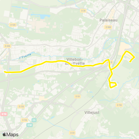 Paris Saclay Conservatoire↔︎Village / Collège Idf map