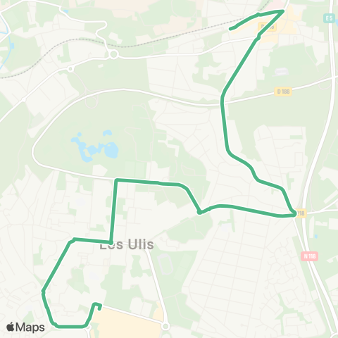 Paris Saclay Ctre comm. Ulis 2↔︎Gare d'Orsay Ville map