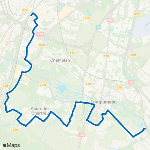 Paris Saclay Gare de Gravigny Balizy↔︎Gare de Massy-Palaiseau map