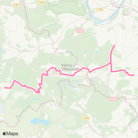 Vélizy Vallées Lycée Franco-Allemand / Ml King↔︎Robinson RER map