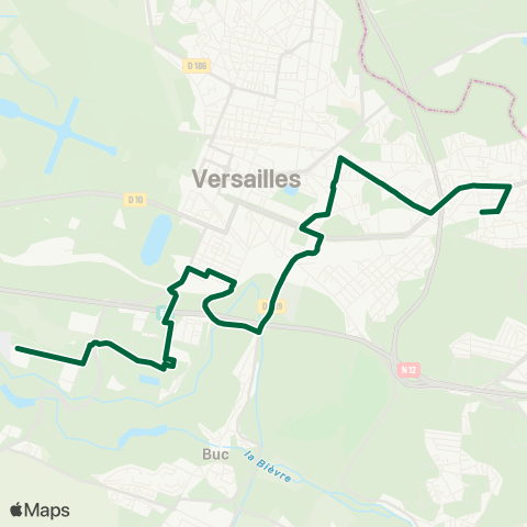 Grand Versailles Viroflay Gare Rive Gauche↔︎Gare des Chantiers / Abbé Rousseaux map