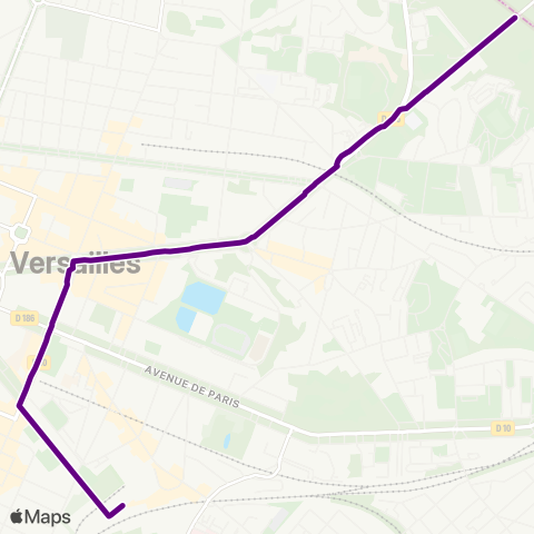 Grand Versailles Gare rout. de Versailles Chantiers / Quai A↔︎Picardie map