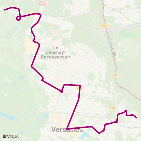 Grand Versailles Coeur de Bourg↔︎Bernard de Jussieu map