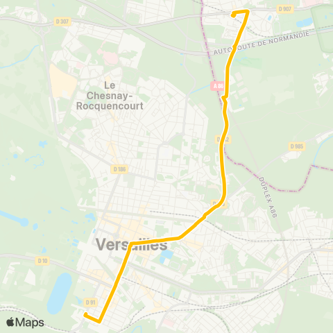 Grand Versailles Gare de Vaucresson↔︎Lycée Jules Ferry map