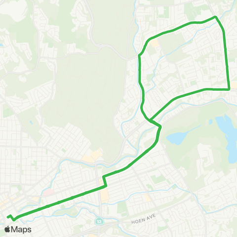 Santa Rosa CityBus con Valley Hwy 12 map