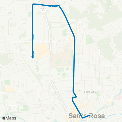 Santa Rosa CityBus docino Ave map