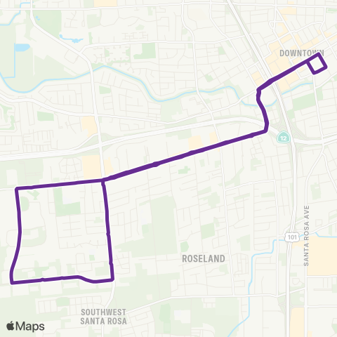 Santa Rosa CityBus Sebastopol Rd - Corporate Center map