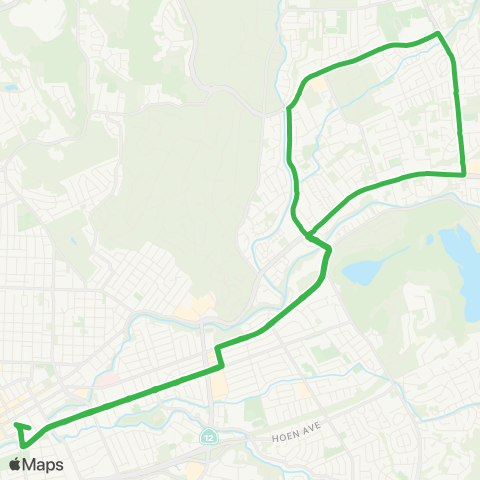 Santa Rosa CityBus con Valley Mission map