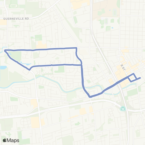 Santa Rosa CityBus t Ninth Street map