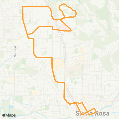 Santa Rosa CityBus th City Connector map