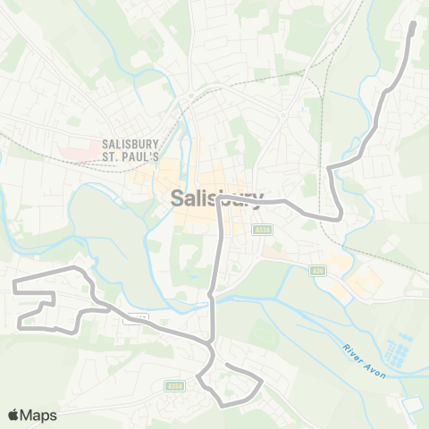 Salisbury Reds The Three Schools - Old Parsonage map